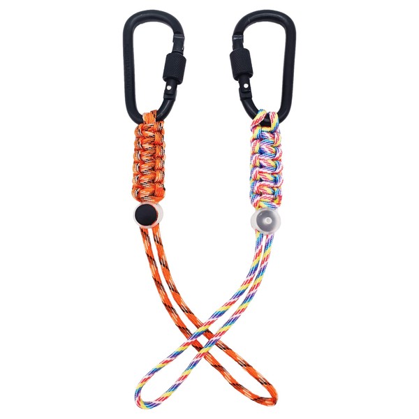 Oythiem Locking Carabiner Clip Heavy Duty with Paracord Lanyard, Detachable