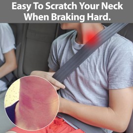 Seat Belt Adjuster Metal Car Seat Belt Clip Car Belt Adjuster for Neck and Shoulders Relaxing Dark Grey Pack of 2