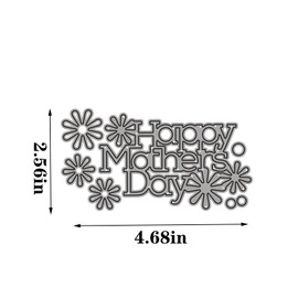 Happy Mothers Day Die Cuts for Card Making,Metal Cutting Dies Embossing Paper Dies for Scrapbooking DIY Album Card Making Supplies
