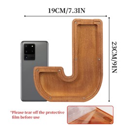 Piggy Bank for Boys Girls Kids Alphabet Money Box Coin Bank DIY Kids Room Decor Gift for Birthday Christmas (J)