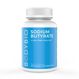 BodyBio POSTBIOTIC - Butyrate Supplement | Butyric Acid + Sodium | Highly Bioavailable | No Fillers | No Additives | Vegetarian-Friendly | 100 Capsules