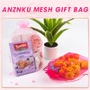 ANZNKU 50 Pack Hot Pink Organza Bags 8X12 inch Sheer