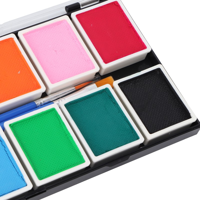 Face Paint Kit Cosmetic Grade 12 Colors Quick Drying Easy