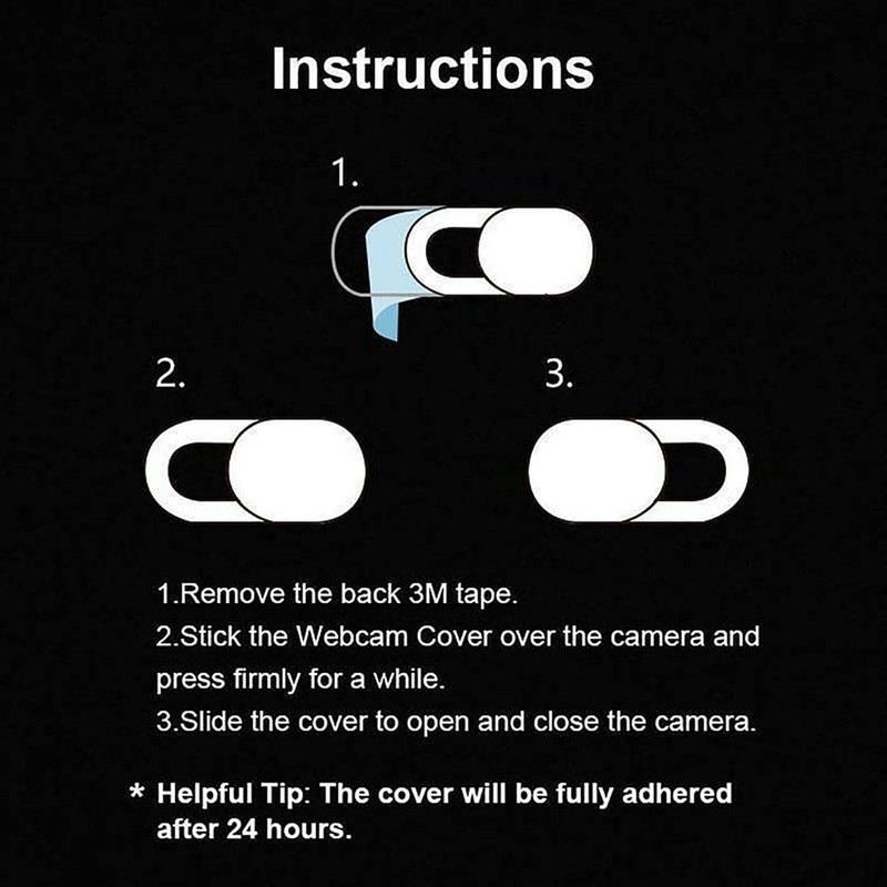 TopHomer Webcam Cover Slider, 6 Pieces Camera Blocker for Privacy,