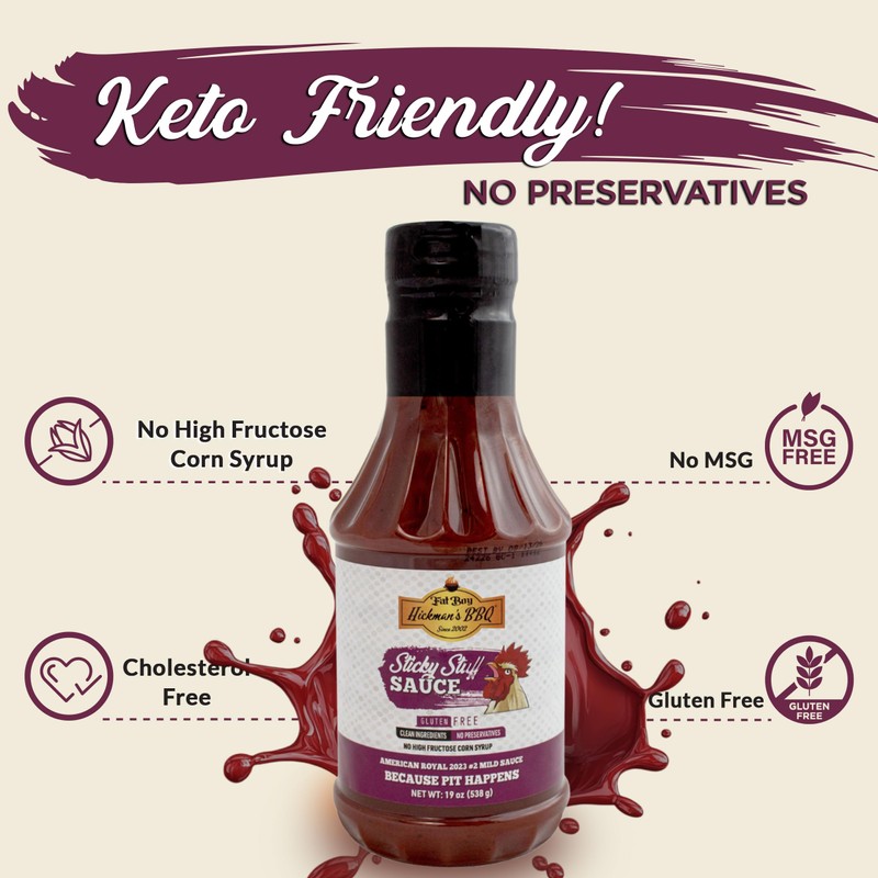 Fat Boy Hickman's BBQ Sticky Stuff Sauce PACK OF 2
