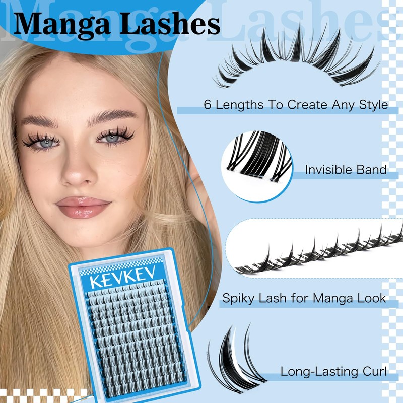 Fairy Lash Clusters Kit Manga Lash Extension Kit Invisible Band
