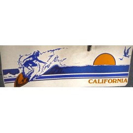 NONE RARE VINTAGE IRON-ON HEAT TRANSFER "California Surfer"