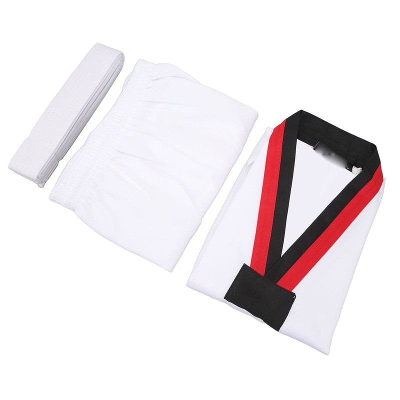 Kids Taekwondo Uniform with Belt Polyester and Cotton Breathable Soft