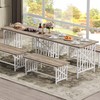 DWVO 3-Piece Kitchen Table with 2 Bench 47.2 Inch Dining
