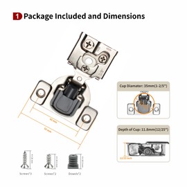STIANC 20 Pack 3/8" Overlay 3D Soft Close Hinges for Face Frame Kitchen Cabinet, 3 Way Adjustability, Quiet Self Closing Door, 105 Degree