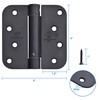 3 Pieces Self Closing Door Hinges 4 inch Matte Black