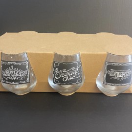 Grasslands Road - Chalkboard Stemless Wine Glasses 16oz Set Of 6