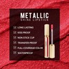 Depuplum Red Lipsticks for Women Metallic Lipstick Long Lasting Non