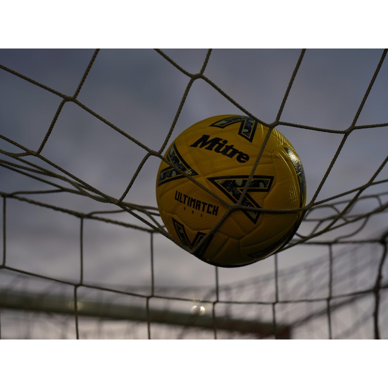 Mitre Unisex-Adult Ultimatch One 24 Football, Fluo Yellow/Black/Circular Grey, 4