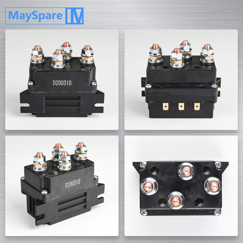 MaySpare 12V 500A Winch Solenoid Relay for 8000-15000lb ATV UT