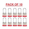 Beisen Locks PADLOCKS BOX of 10!!!  LONG SHACKLE (1 7/8")  Laminated Steel Keyed Alike (A389)