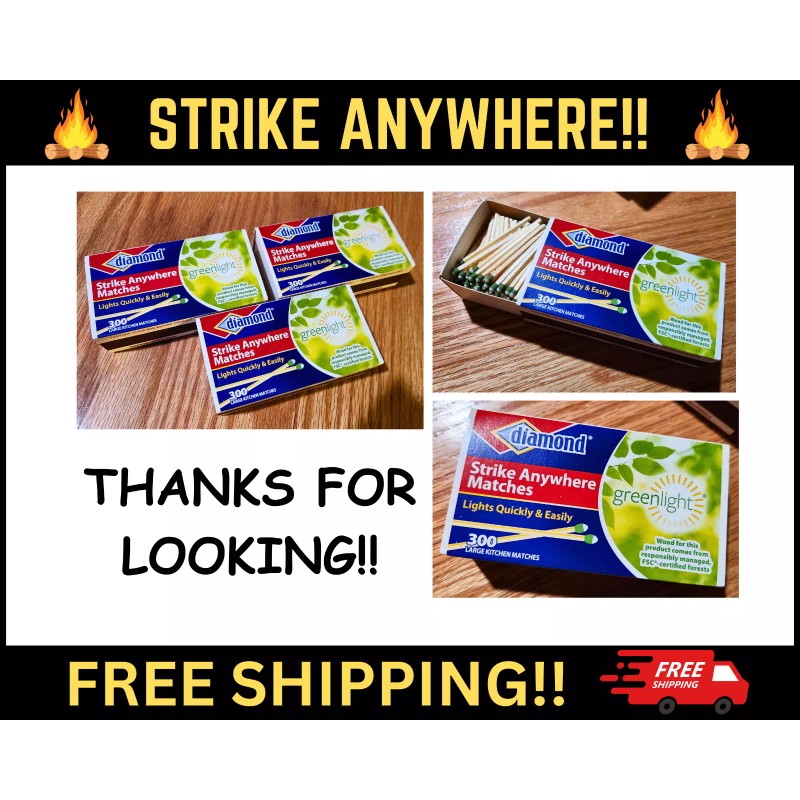Strike Anywhere Matches - Perfect for Survival Kits, Camping, and