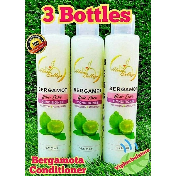 3 Bottles BERGAMOTA CONDITIONER + ALLANTOIN 16.23 oz. each Stop Hair Loss