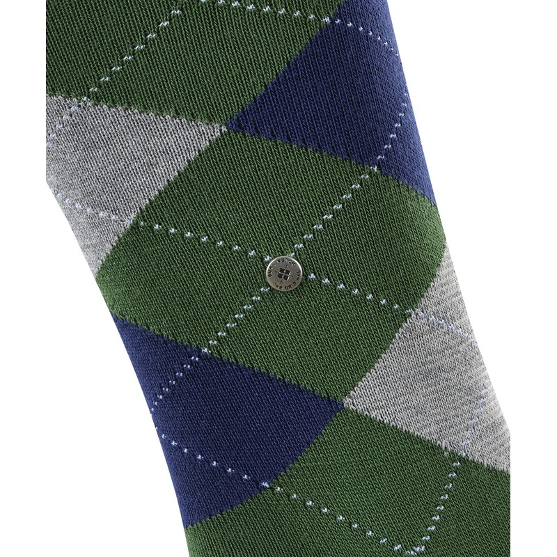 Burlington King Knee Socks Opaque Cotton (Organic), Green Eucalyptus 7502