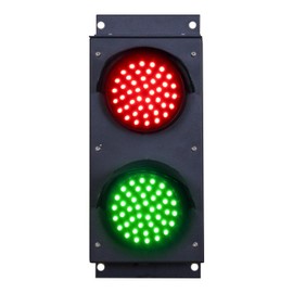 Signaworks LED 2 Light Red/Green LED Loading Dock Bay Traffic Light 4 inch Diameter Lens, 110/220 VAC, Mounting Brackets, Industrial Stop Go Light, Ready to Wire (Power Cord and Controls NOT Included)