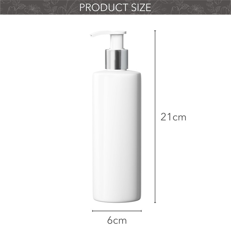 500ml Dispenser Pump Bottle White PET Plastic Bottle Silver/White Lotion