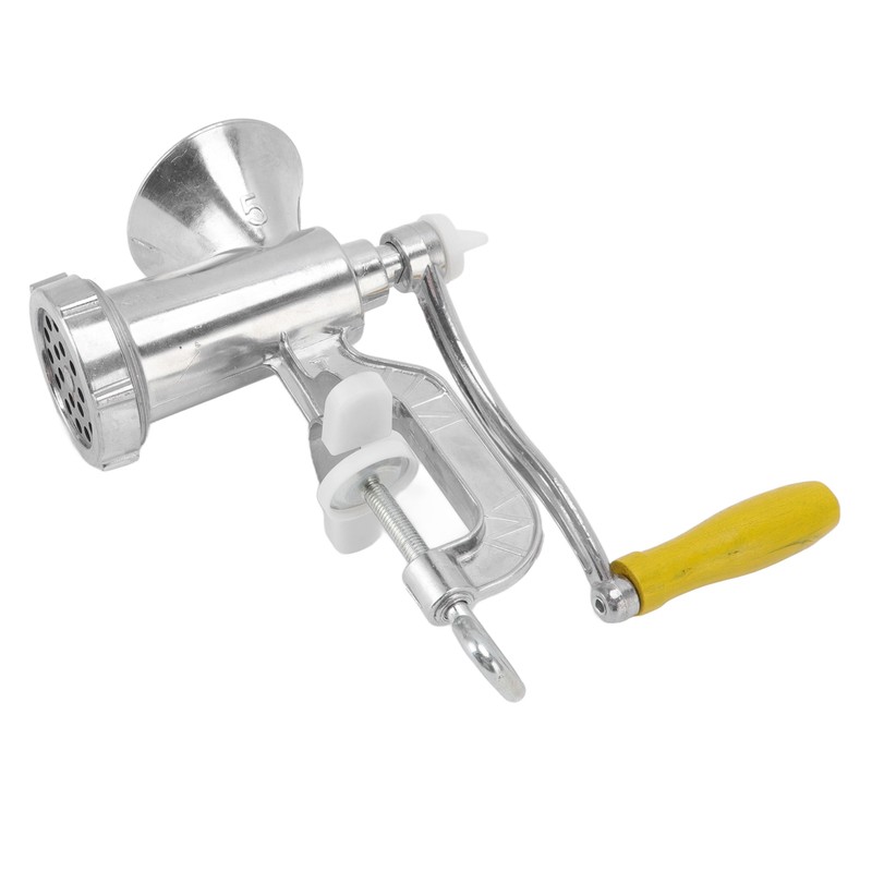 Meat Grinder Small Aluminum Alloy Composite Wood Incisive Blade Silver