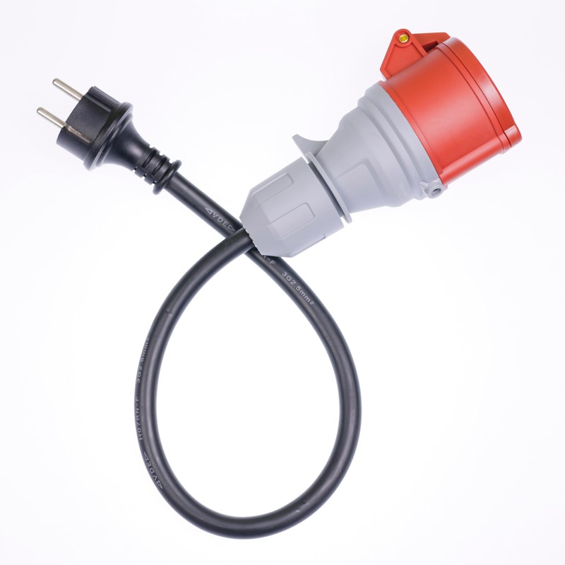 L4F Schuko Plug 16A to CEE 16A Coupling Adapter, IP44