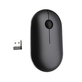 Wireless Optical Mouse, 2.4G USB Receiver, Silent Click, Ergonomic Design for Laptop/PC/Mac - Black