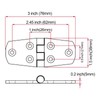 SMART MARINE 2Pcs Deck Door Hinges 3'x1.5'(76mm X 38mm) 316