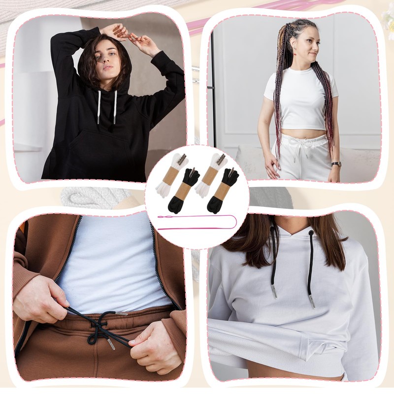 Molain 4PCS Drawstring Cord Replacement Drawstring with Easy Threader for