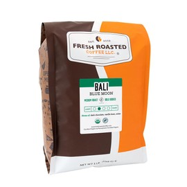 Fresh Roasted Coffee, Organic Bali Blue Moon | USDA Organic, Kosher | Medium Roast 5 lb (80 oz) Whole Bean