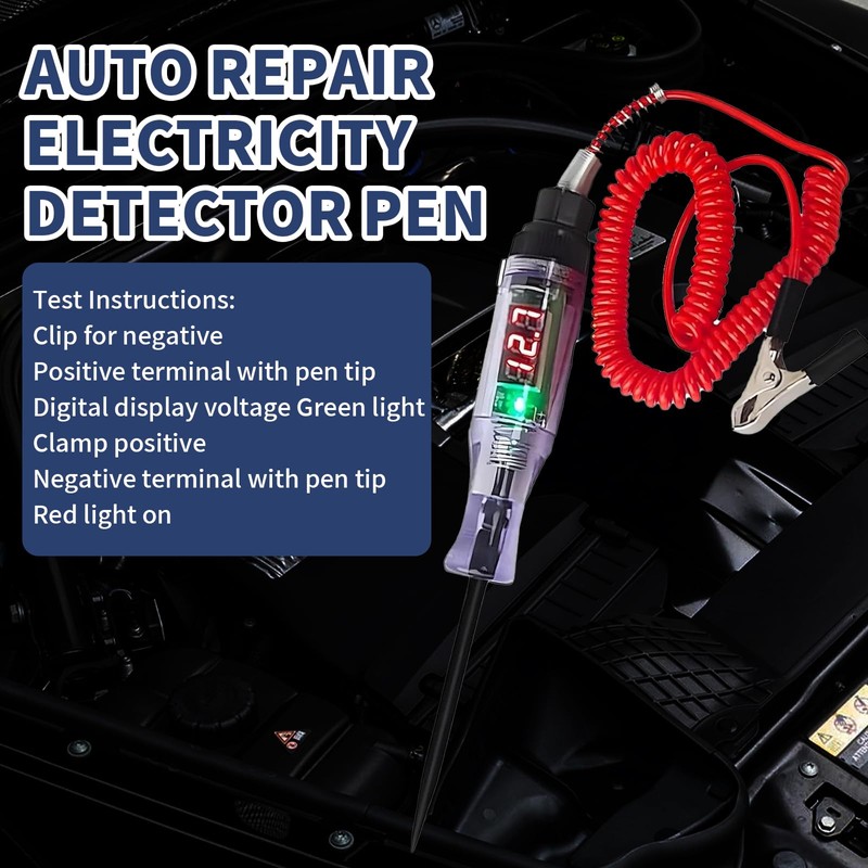 FunnAura 3-120 V Circuit Tester with Digital Test Light for