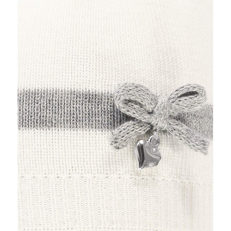 Döll Baby Girls' Topfmütze Strick Hat, White (Snow White|White 1050),
