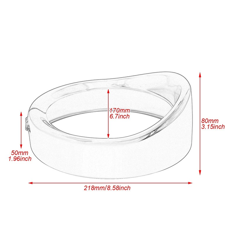 Headlamp Headlight Trim Ring 7 inch Fit for Harley Motorcycle