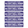 Do Not Roll Down Sticker,1x4inch 100pcs Do Not Roll Down