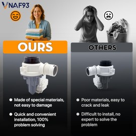 Upgrade W11399437 W11259498 Drain Pump for Whirlpool Washer, For Maytag Washer Water Drain Pump Replacement For Kenmore Crosley Washer Replace PS12731241 EAP12731241 WTW5100HC1 WTW5000DW3 WTW5057LW0