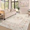 Wonnitar Floral Bow Print 8x10 Area Rugs, Washable Pink Rugs