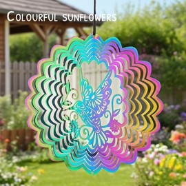 3D Wind Chimes, Durable Stainless Steel Wind Spinner, Hanging Garden Ornaments Outdoor and Garden Ornaments Outdoor, Good Choice for Wind Chimes
