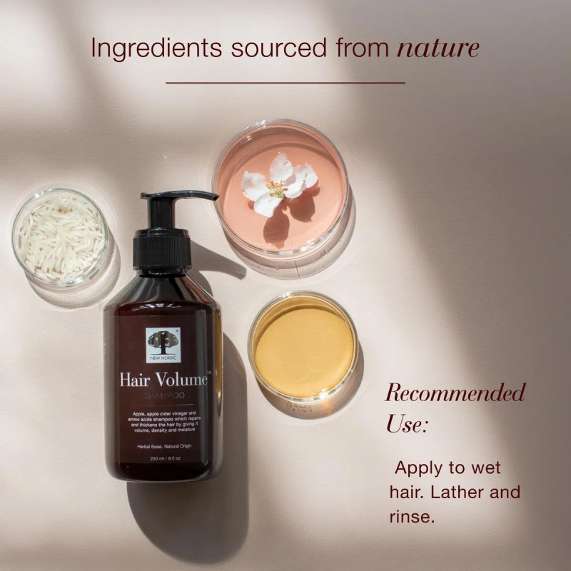 Champú New Nordic Hair Volume Herbal Recipe 250 Vegano