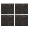 4pcs Vaccination Certificate Holder Marbling Waterproof PU Leather Vaccine Card