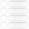 Ximalun 100Pcs Silver Earring Hoops for Jewelry Making, 35mm Round