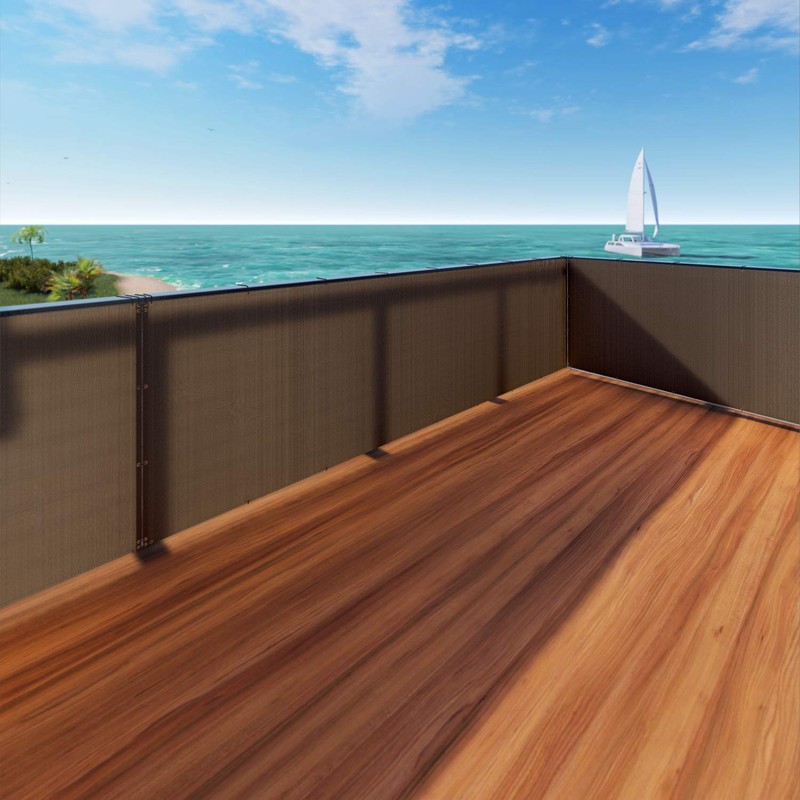 Windscreen4less 3'x10' Deck Balcony Privacy Screen Fence Apartment Balcony Mesh