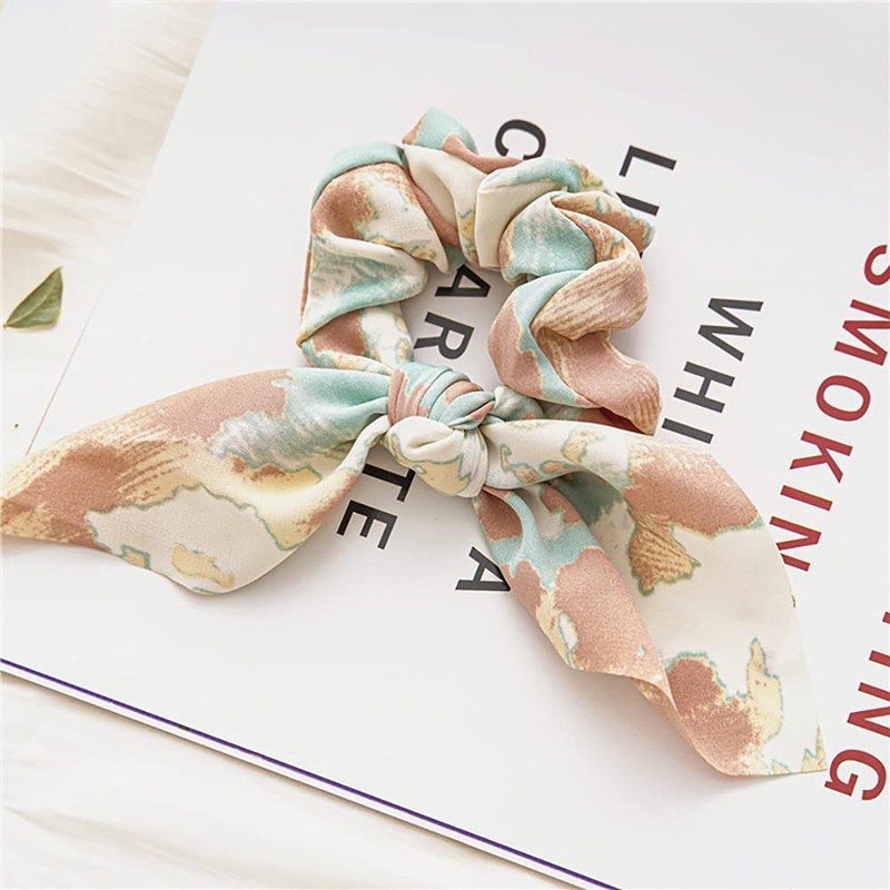 Bow Scrunchies for Women Girls, Rabbit Bunny Ears Scrunchies for