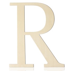 Large Wooden Letters 12 Inch Paintable Wood Letter R for Wall Decor, 1/5 Inch Thick Wooden Alphabet Letters Cutouts for DIY Crafts Project Unfinished Wood Birthday Wedding Party Home Decoration