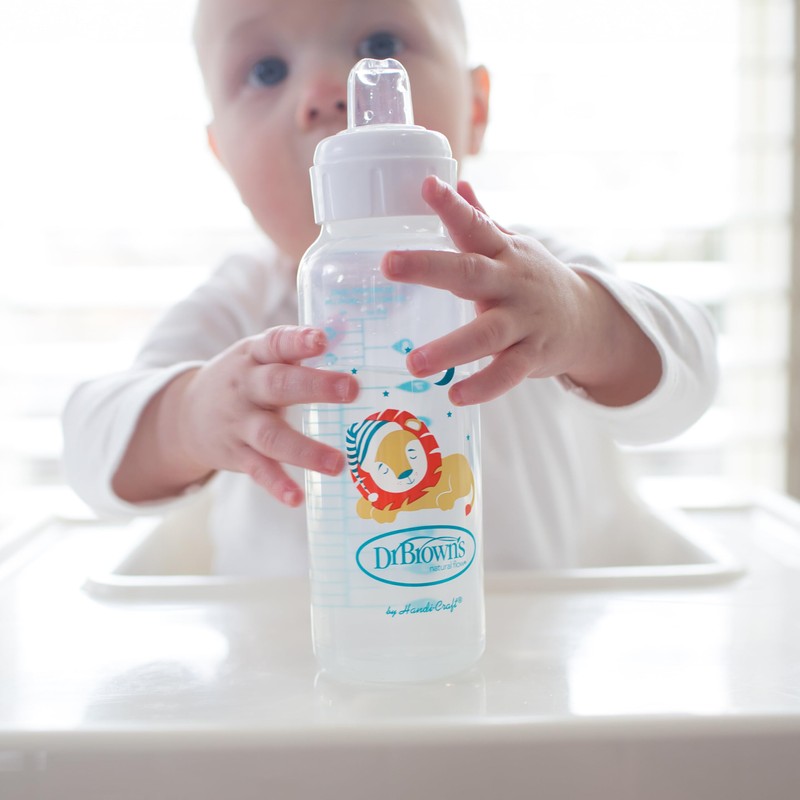 Dr. Brown's Milestones Narrow Sippy Bottle, 100% Silicone Soft Sippy