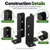 Adjustable Post Anchor Bracket for Wood Supports – Reversible Stainless