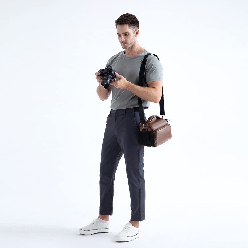 DOMISO SLR DSLR Kameratasche Wasserdicht Fototasche, Braun