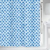 Spirella 10.19265 Bluewave Blue Textile Shower Curtain – Fabric Shower