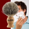 Anbbas Shaving Brush, Handmade Pure Badger Hair Brush with Natural
