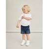 NAME IT Boys' Denim Long Shorts with Pockets, Dark denim